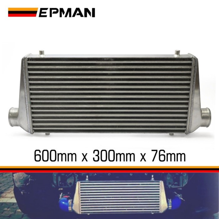 EPMAN Bar and Plate High Flow Intercooler 600x300x76mm With 2.5"/63mm Or 3"/76mm Outlet Cooling Sys