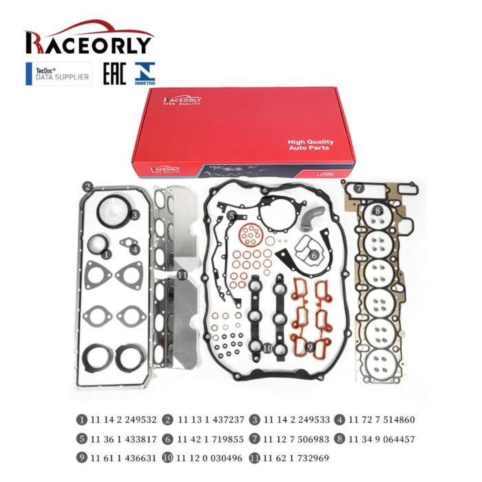 RACEORLY Engine Rebuild Gasket Set For BMW Z4 X5 330 730 2.5 3.0L 01-06 M54