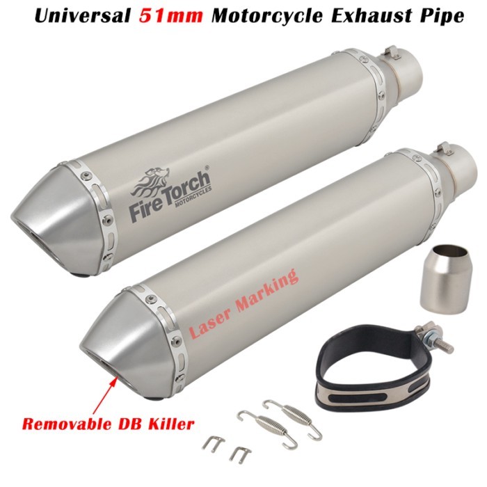 Universal 51mm Motorcycle Exhaust Escape System Modified Muffler Removable DB Killer For CB300R ZT3