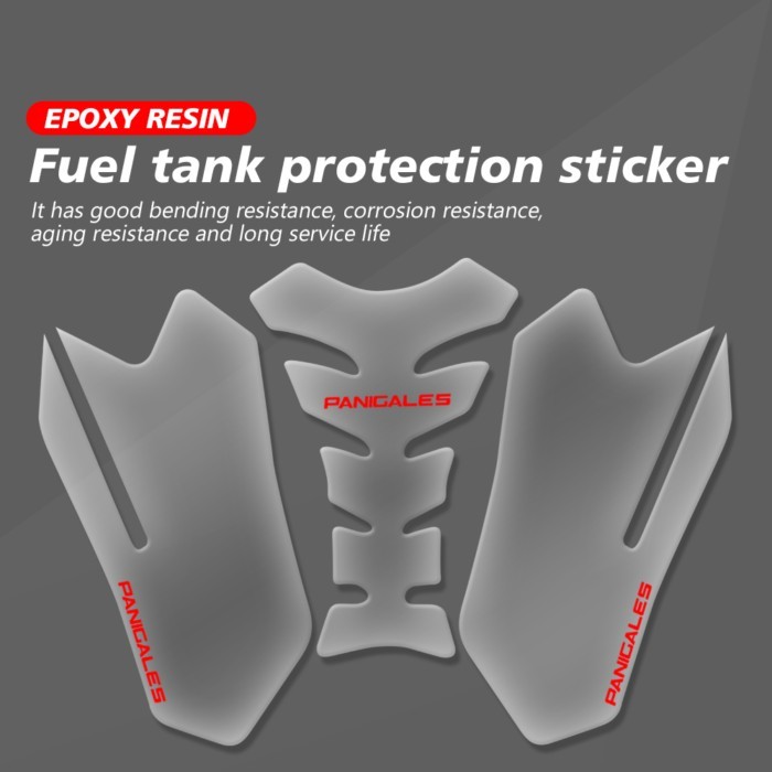 Fit  For DUCATI PANIGALE 1299 899 959 1199 V2 2013-2022 Motorcycle Tank Pad Transparent Fish Bone D