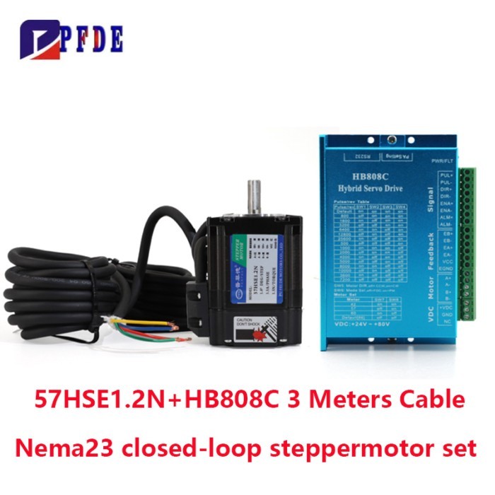 Nema 23 Closed Loop Stepper Motor Kit DSP Easy Servo 1.2 Nm/170 oz.in 1000 Line Encoder Step Motor