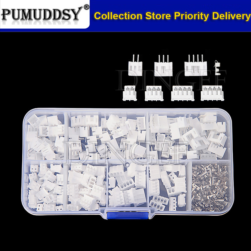 450PCS PH2.0 2p 3p 4p pin 2.0 มม.Pitch Terminal Kit Housing Pin Header JST Connector Wire Adaptor PH
