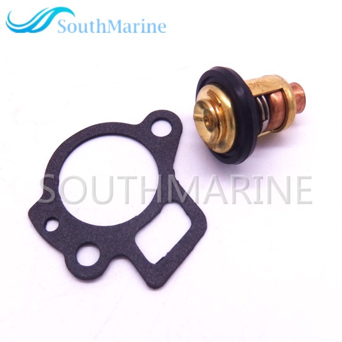 Boat Engine Thermostat 825212 825212001 and Gasket 27-824853 824853 for Mercury 8HP 9.9HP 15HP 25HP