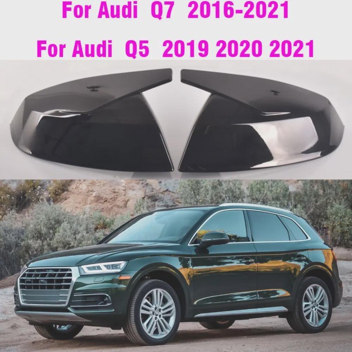 Repacement Rearview Mirror Cover Cap For Audi Q5 Q5L SQ5 Q7 SQ7 FY 4M  S Line Sline Accessories Glo