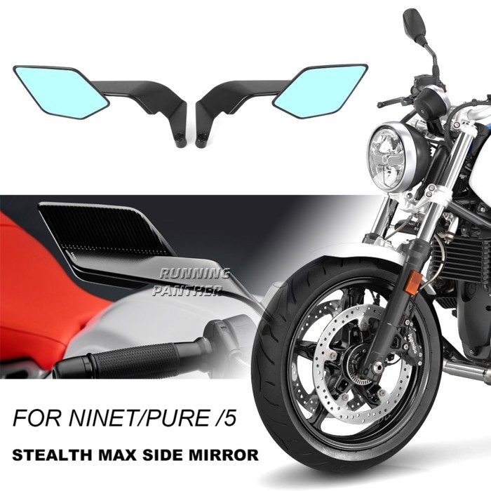 For BMW Rninet RNINET Pure R nine T /5 R9T R NINE T New Blade Side Mirror Aluminum  Stealth Max Rea