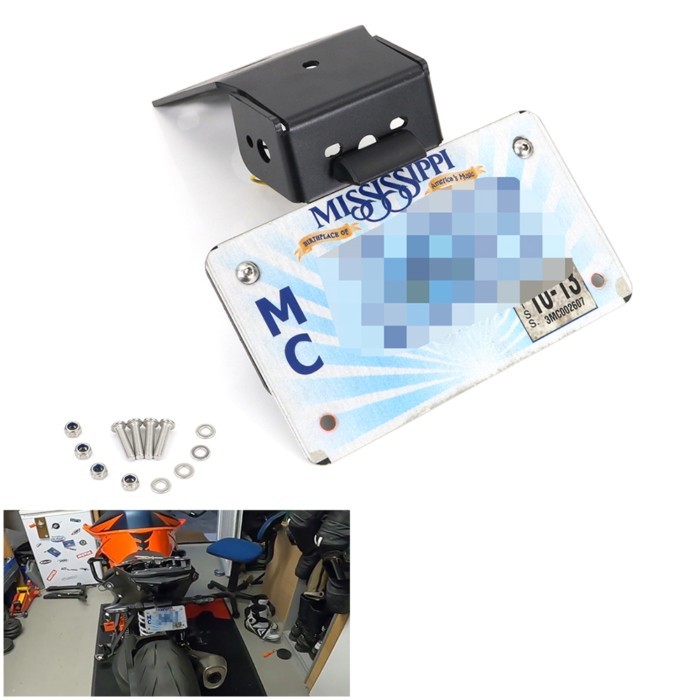 License Number Plate Frame Holder Fit for KTM 1290 Super Duke / R 2020-2024 Motorcycle Rear Tail Ti