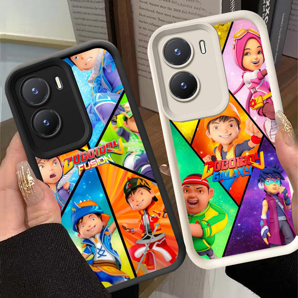 G-59 BoBoiBoy Casing สําหรับ VIVO IQOO Z9 Z9X Y02S Y56 Y16 5G สีดําและสีขาว