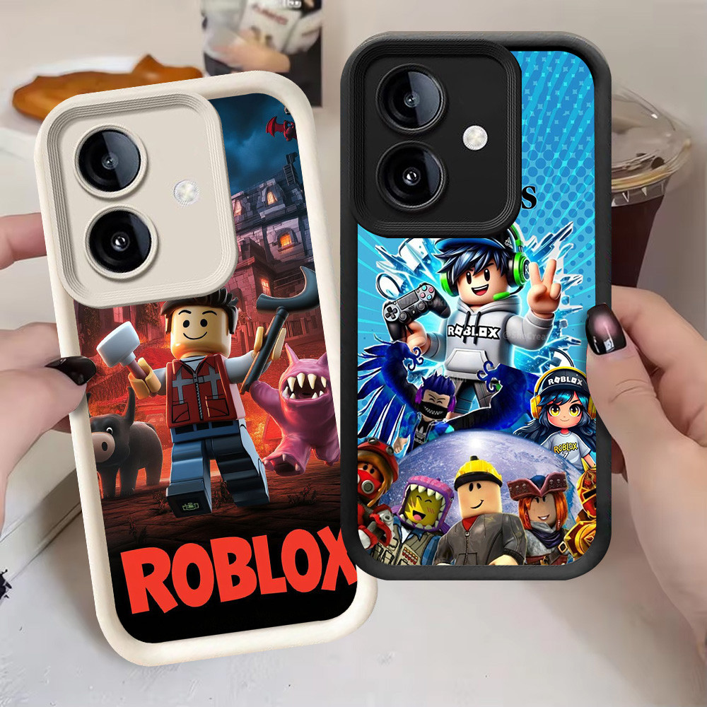 G-46 Roblox Casing สําหรับ OPPO A3X A3 A5X A5 Pro A5i 5G สีดําและสีขาว