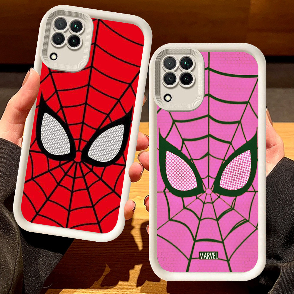 G-68 Spider man Casing สําหรับ Samsung Galaxy A12 A22 5G สีดําและสีขาว