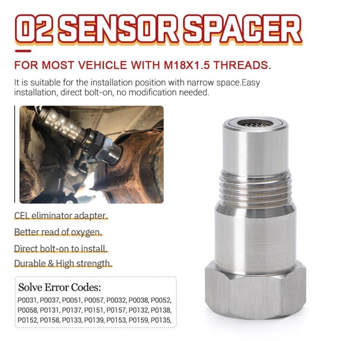 Top Quality Durable Car CEL Fix Check Engine Light Eliminator Adapter Oxygen O2 Sensor M18X1.5 Whol