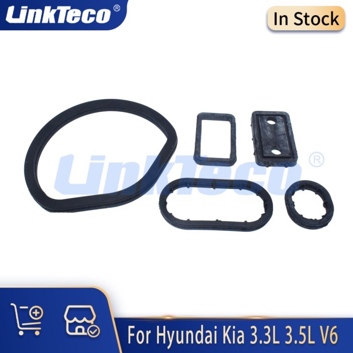 Engine Oil Cooler Seal Ring Gasket Set Fit 5.0 5.5 L V8 GAS 104.941 For 98-08 Benz C320 CL500 G500