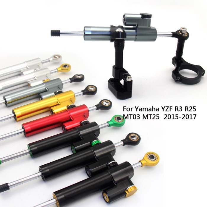 CNC Motorcycle Stabilizer Steering Damper Mounting Bracket Support Kit For Yamaha YZF R3 R25 MT03 M
