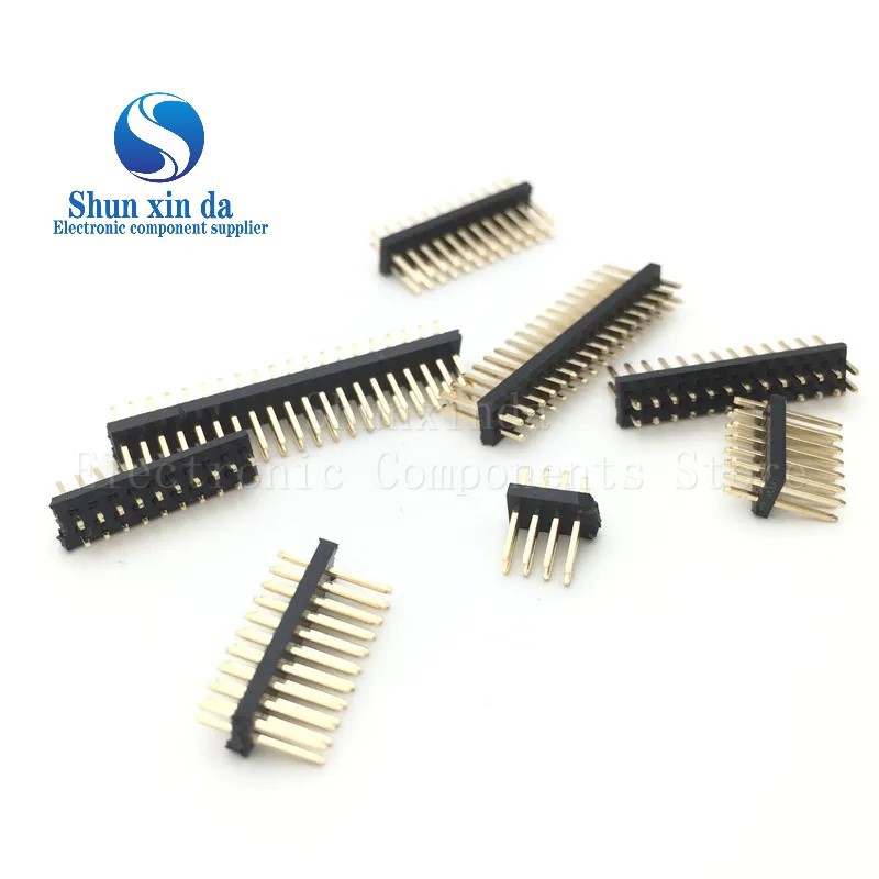 20PCS 2*3-40P 1.27 มม.แถวชาย PCB Board Pin Header Connector Strip Pinheader 3/4/6/7/8/10/12/15 P 20 