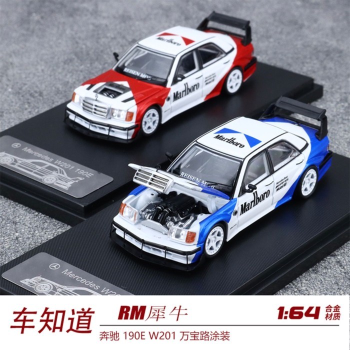 Rhino Model RM Rhino 1: 64 Mercedes-Benz 190E W201 Marlboro Coating Alloy Car Model