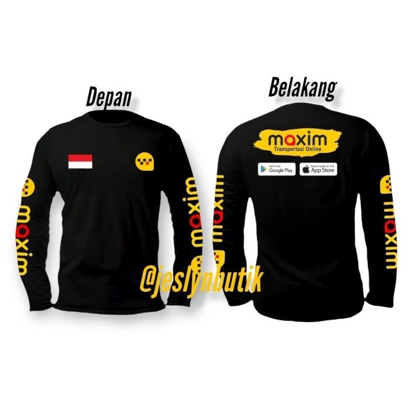 2024!!【ฟรีชื่อและหมายเลขที่กําหนดเองMaxim DRIVER เสื้อยืดแขนยาว DISTRO เสื้อยืด