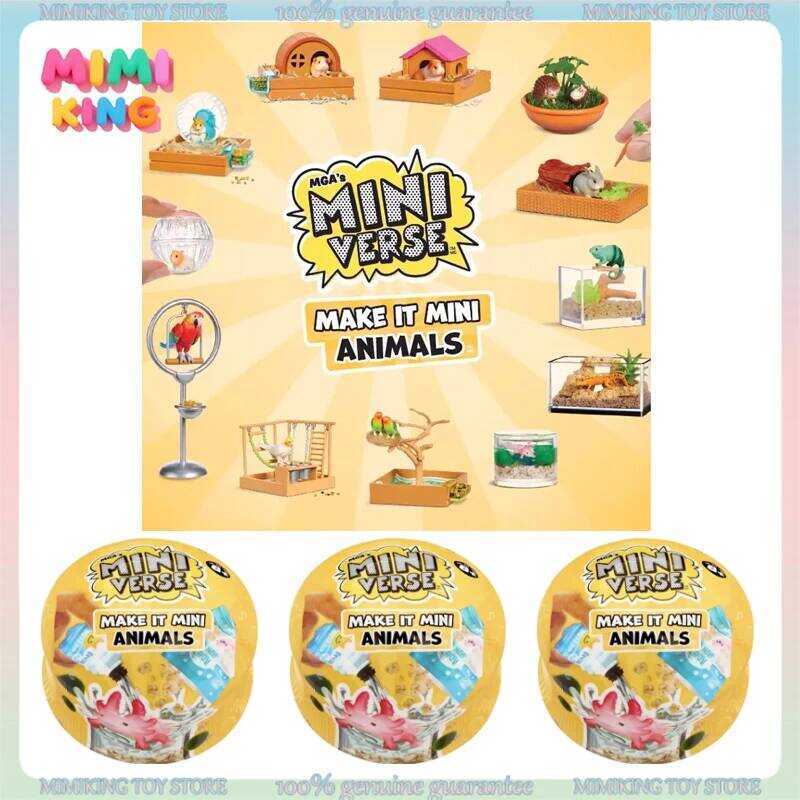 Mga Genuine Miniverse Make It Mini Animals Series Blind Cute Mystery Box Play House Toy Decor Colle