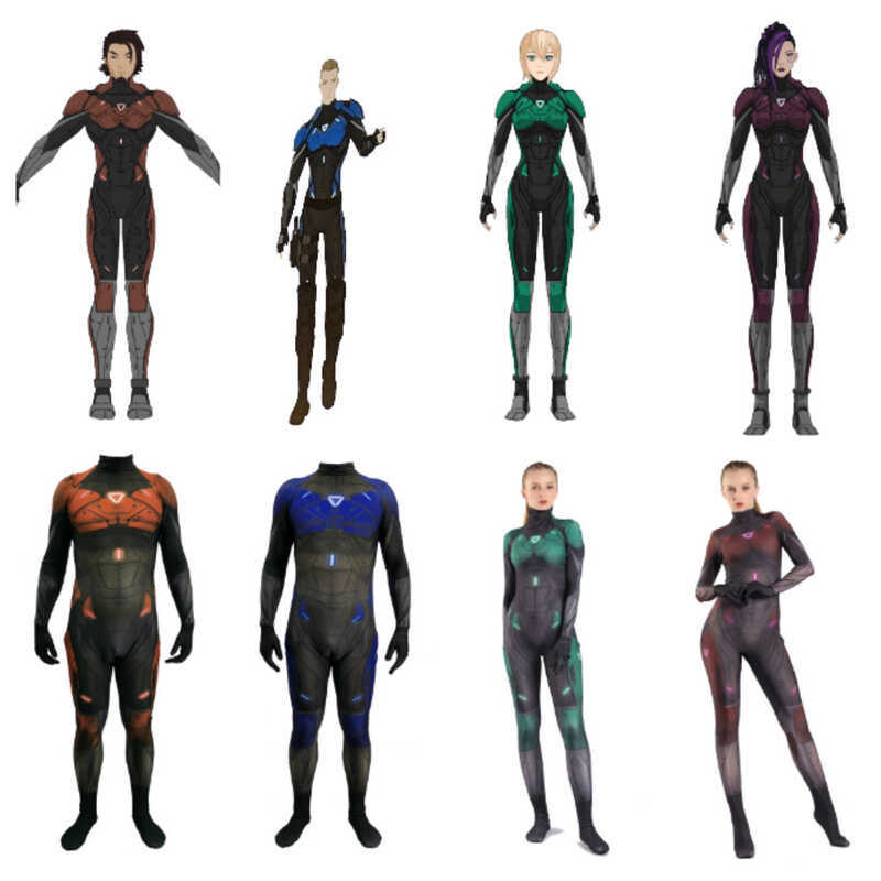 Gen/LOCK อะนิเมะ Tights สไตล์ 3D Animation Mecha สำหรับคอสเพลย์และฮาโลวีน