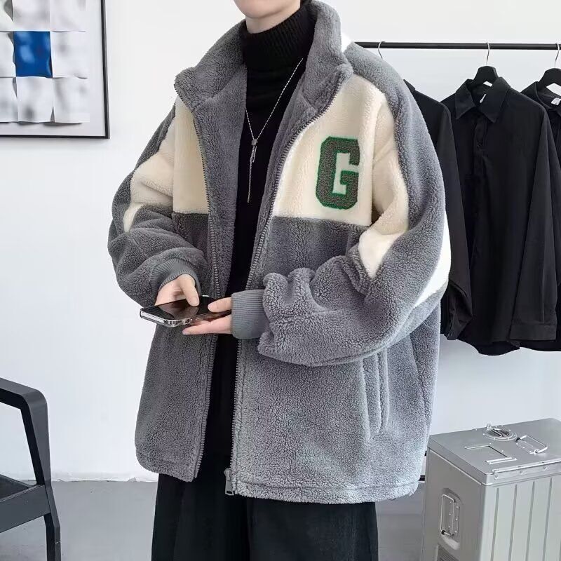 [เสื้อผ้าผู้ชาย Speedy TW Flagship Store] M-8XL Japanese Style Street Wear Large Lamb Fleece Jacket 