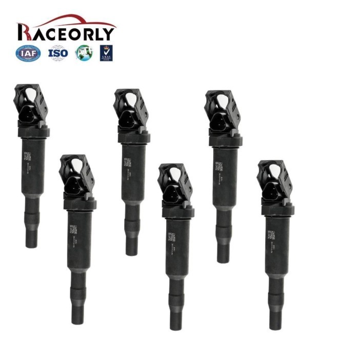 RACEORLY 6x Ignition Coils For BMW BMW 550i 650i 750i M6 X5 X6 12135A06753