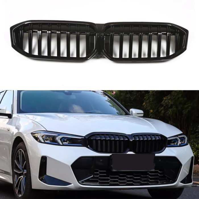 Front Kidney Racing Grille For BMW 3 Series G20 G21 LCI 318i 330i 320d M340i M340d 2023 2024 ABS Pl