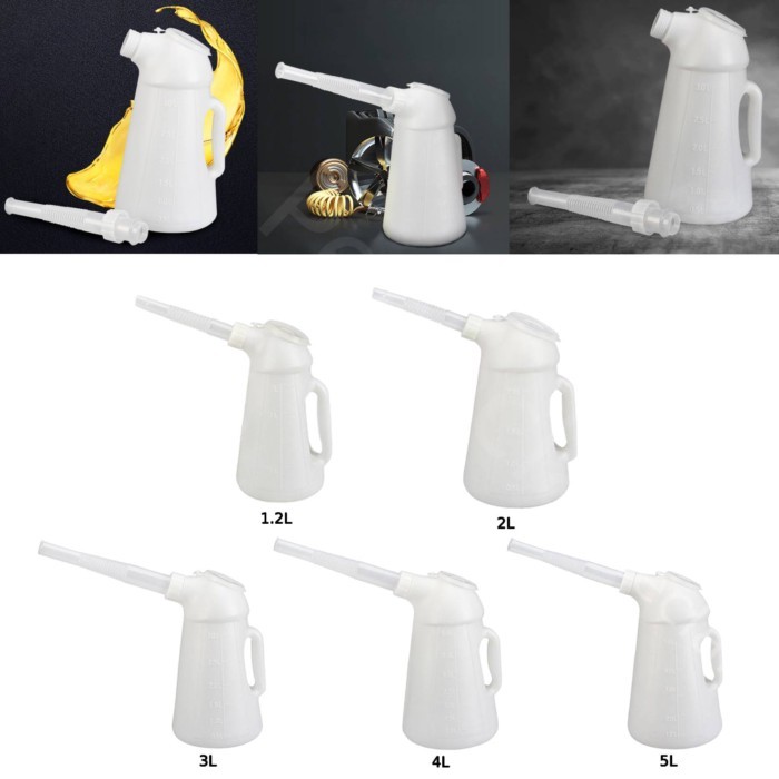 1.2L/2/3/4/5L Oil Jug with Spout Oil Dispensing Bottles Measuring Container Jug Tools Leakageproof