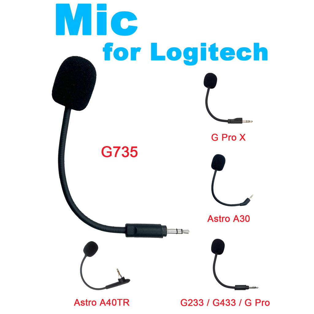 เปลี่ยนเกมไมค์สําหรับ Logitech Asteo A30 A40 A40TR G735 G233 G433 G Pro X GProX ชุดหูฟังสําหรับเล่นเ