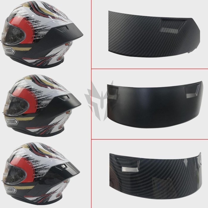 Carbon-look Motorcycle Rear Trim Helmet Spoiler For SHOEI Z7 Z-7 Helmet Accessories