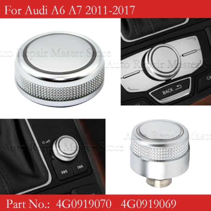 4G0919070 4G0919069 MMI Radio Volume Knob Rotary Button Switch or Menu Switch Setting Cover Cap For