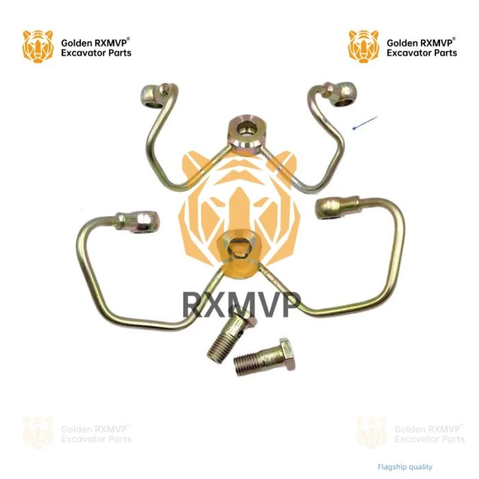 For Vol-vo Ec210b 240b Diesel Pump Three-way Pipe D6e/d7e Engine High-pressure Oil Pump M-shaped Pi