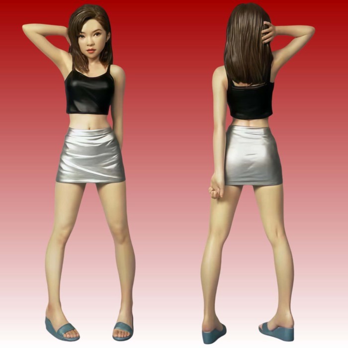 1/12 resin model GK, model girl, unassembled and unpainted kit