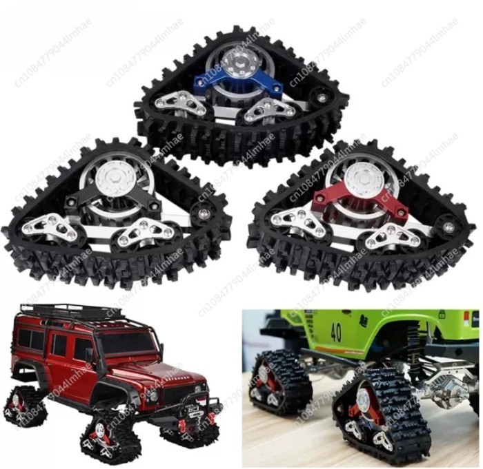 4PCS Aluminum All-Terrain Tracks Wheels Snow Tires Set for Traxxas TRX4 TRX-4 Defender Bronco G500