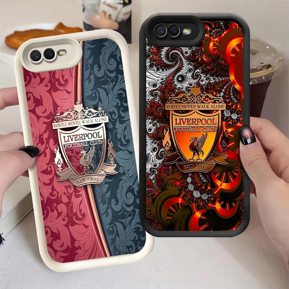 G-79 L_LIVER_POOL Casing สําหรับ OPPO A1K A39 A3S A83 A12E A37 สีดําและสีขาว
