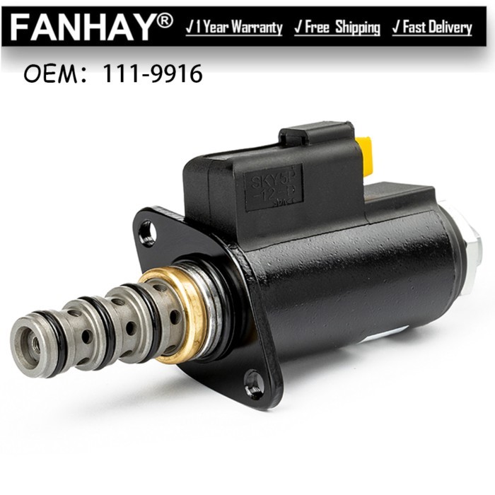 111-9916 Solenoid Valve Excavator Rotary Solenoid Valve For CATERPILLAR E320B/E320C E320D/E325B 111