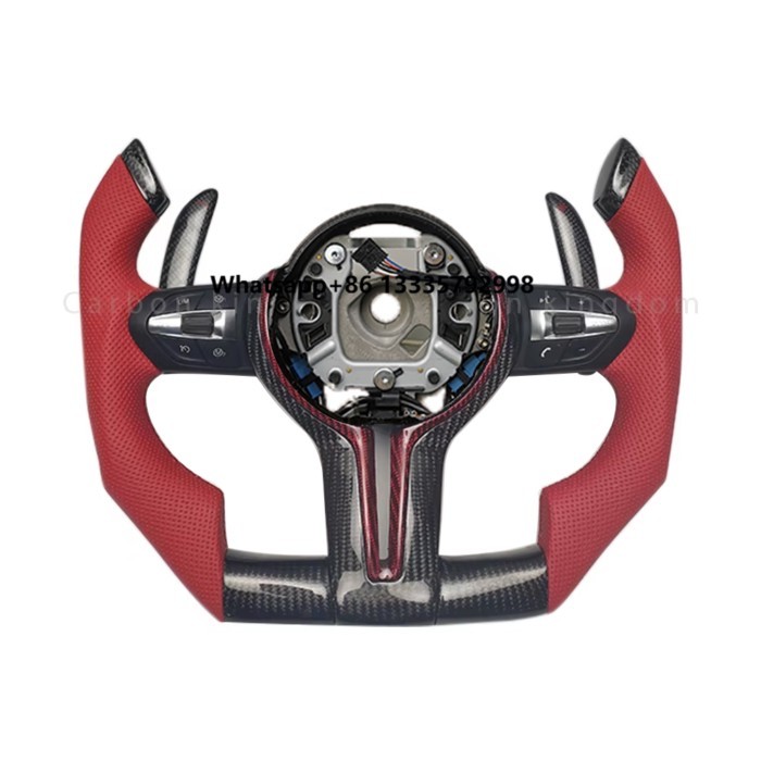 Factory Custom Alcantara Carbon Fiber LED Steering Wheel Fit forBMW I8 I3 Steering Wheel