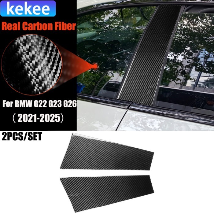 Carbon Fiber Car Accessories B-pillar Panel Modified Exterior Trim Cover Sticker For BMW 4 Series 4