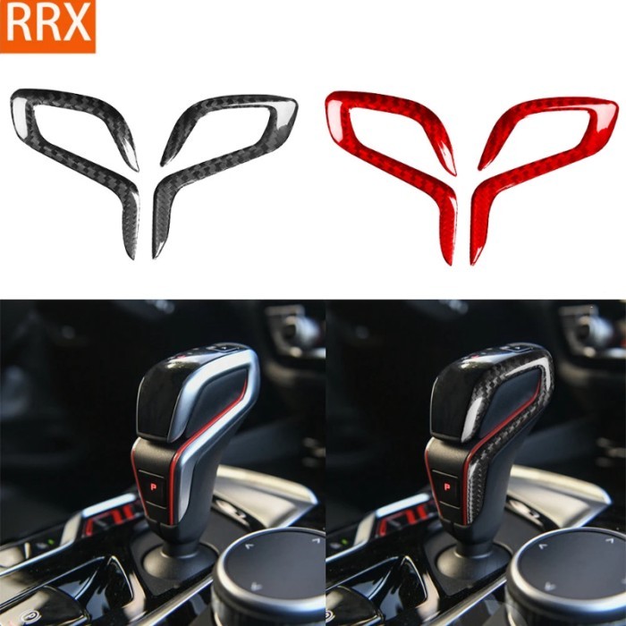 For BMW F90 M5 F97 X3M F98 X4M 2019-2023 Automatic Shift Gear Knob Trim Real Dry Carbon Fiber Hardw