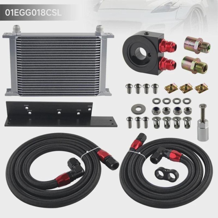 Oil Cooler 25 Row AN10 Bolt On Kit Fits for Nissan Fairlady 350Z Z33 03-08 3.5L/370Z Z34 09-17 3.7L