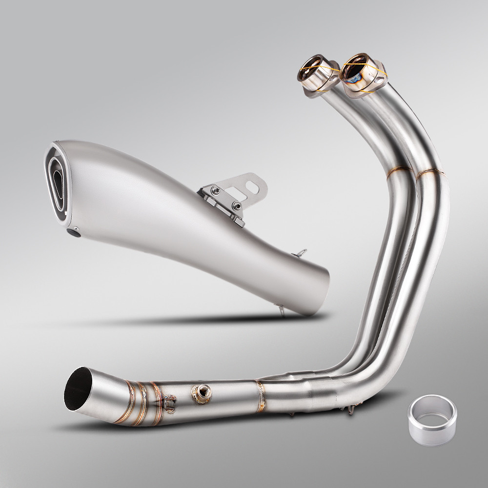 Slip On สําหรับ YZF R7 2021-2025 MT07 FZ07 รถจักรยานยนต์ท่อไอเสียเต็มระบบ Header Link ท่อท่อไอเสียหน