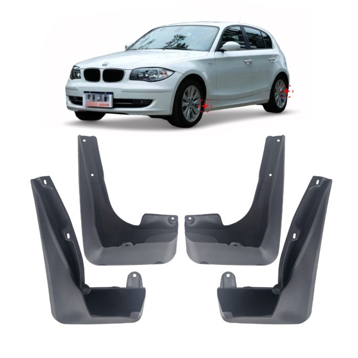 For BMW 1Series E81E87 Mud Flaps Splash Guards For BMW 1 Series e81 e87 Mudguards 4pcs 2004-2011(No