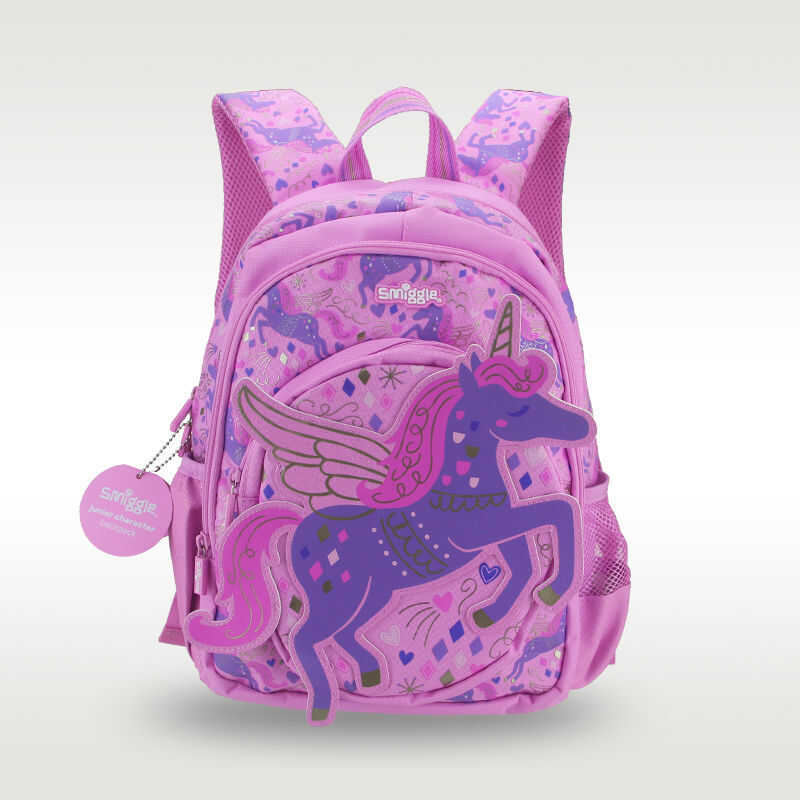 C Children's Schoolbag Girls Angel Unicorn Backpack Kawaii 3-7 Year Modeg Bags 14 Inch