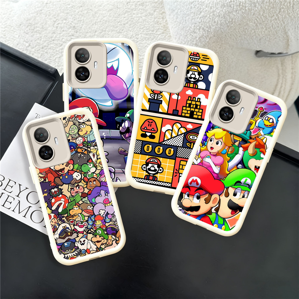 WA35 Mario สําหรับ Hp ชุบ Realme Reno ค้นหา X5 7 F21S 13 X3 12X A3 C65 Lite Pro 5G วัสดุ TPU