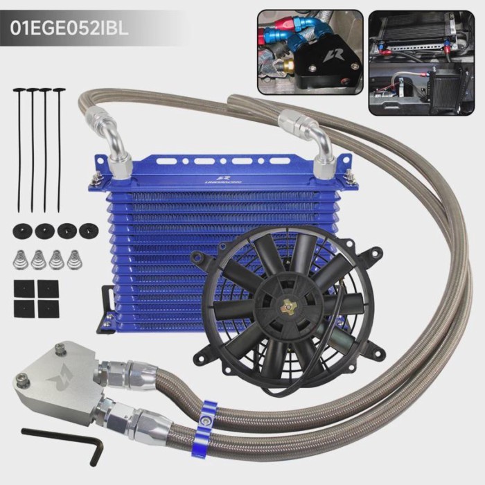 10/13/15 Row AN10 Engine Oil Cooler Kit For LS1 LS2 LS3 LSX VE +7" Electric Fan Kit  LSX VE HSV VZ