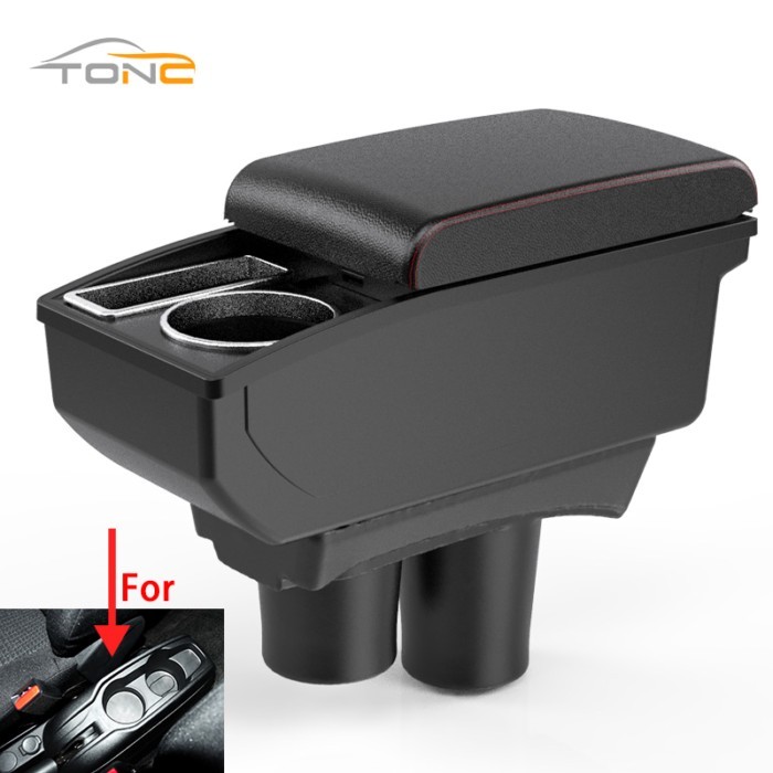 For Peugeot 301 Armrest box Car Retrofit parts Interior Storage box Auto parts with cup holder