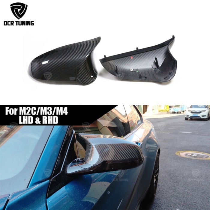 For 2014-19 BMW F87 M2C F80 M3 F82 F83 M4 Competition Full Carbon Fiber RearView Mirror Cover Side