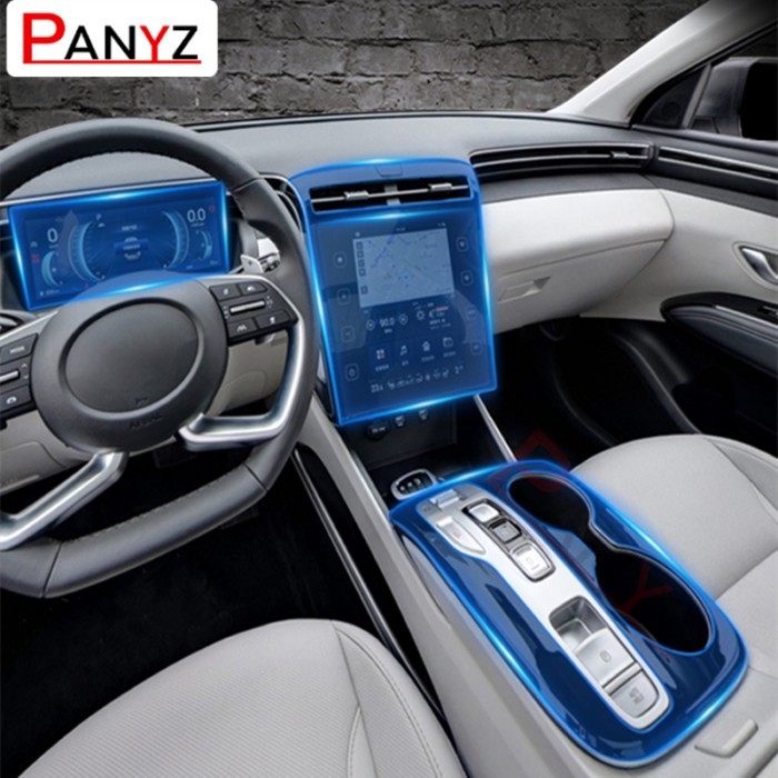 for Interior Modification Sticker Accessories for Hyundai Tucson 2021 2022 Nx4 Car Center Console T