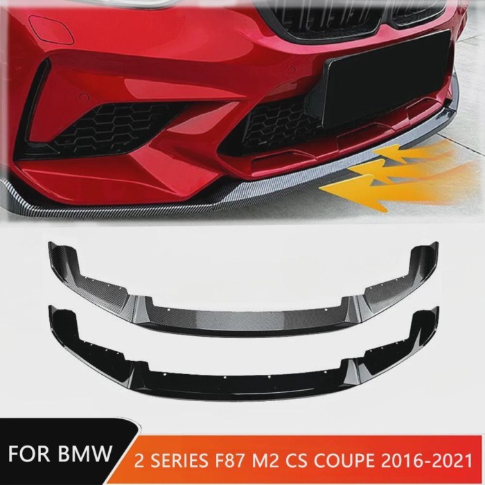 Front Bumper Lip Spoiler Splitter for BMW 2 Series F87 M2 CS Coupe 2016-2021 Car Front Shovel Carbo