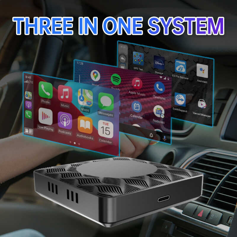 Boyi Aibox Android 10Wireless Carplay adapter กล่องมัลติมีเดีย