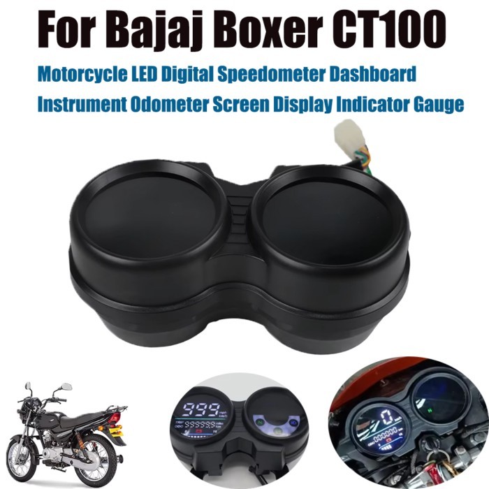 For Bajaj Boxer CT100 CT 100 Motorcycle LED Digital Speedometer Dashboard Instrument Odometer Scree