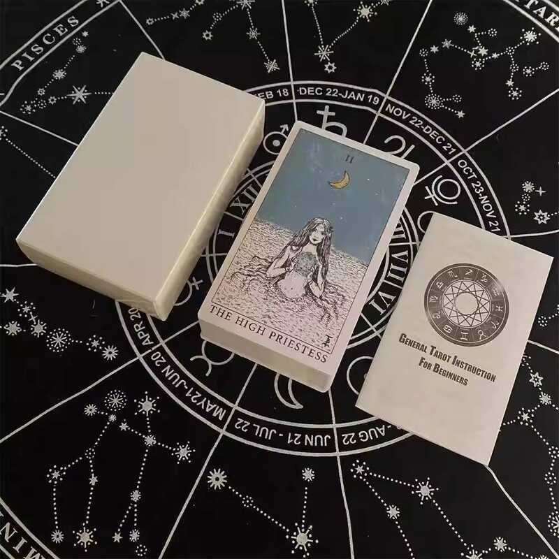 12 * 7 ซม. อุณหภูมิไพ่ทาโรต์ Tempest Tarot กล่องสีขาว