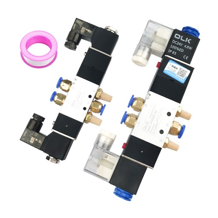 4V130C-06 4V230C-08 4V330C-10 4V430C-15 High Quality 3 Position 5 Port  Air Solenoid Valves Pneumat